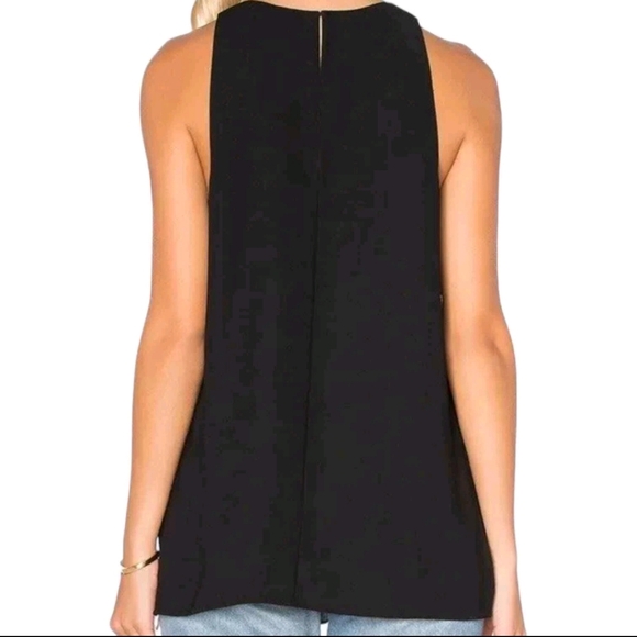 Vince Black Relaxed Fit Sleeveless Blouse. - Picture 3 of 12